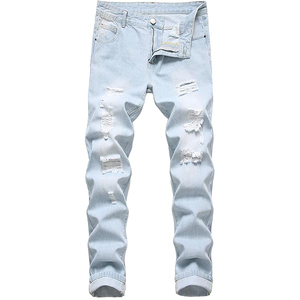 【REW】THE STRIDER JEAN PANTS 16 SLIM FIT Men's Stylish Ripped Pocket Denim Pants Straight Fit Skinny